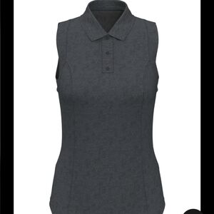 Callaway Opti Dri Sleeveless Golf Polo Womens L Heather Black Performance